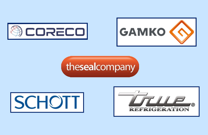 Showing Branded Door Seals The Seal Company sells from Coreco, Gamko, Schott, and True.