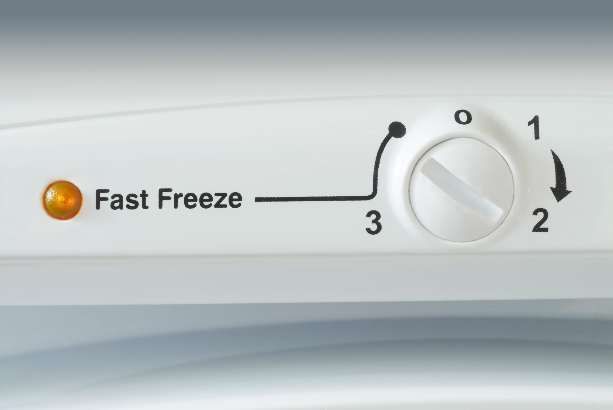 numbered temperature dial for freezer